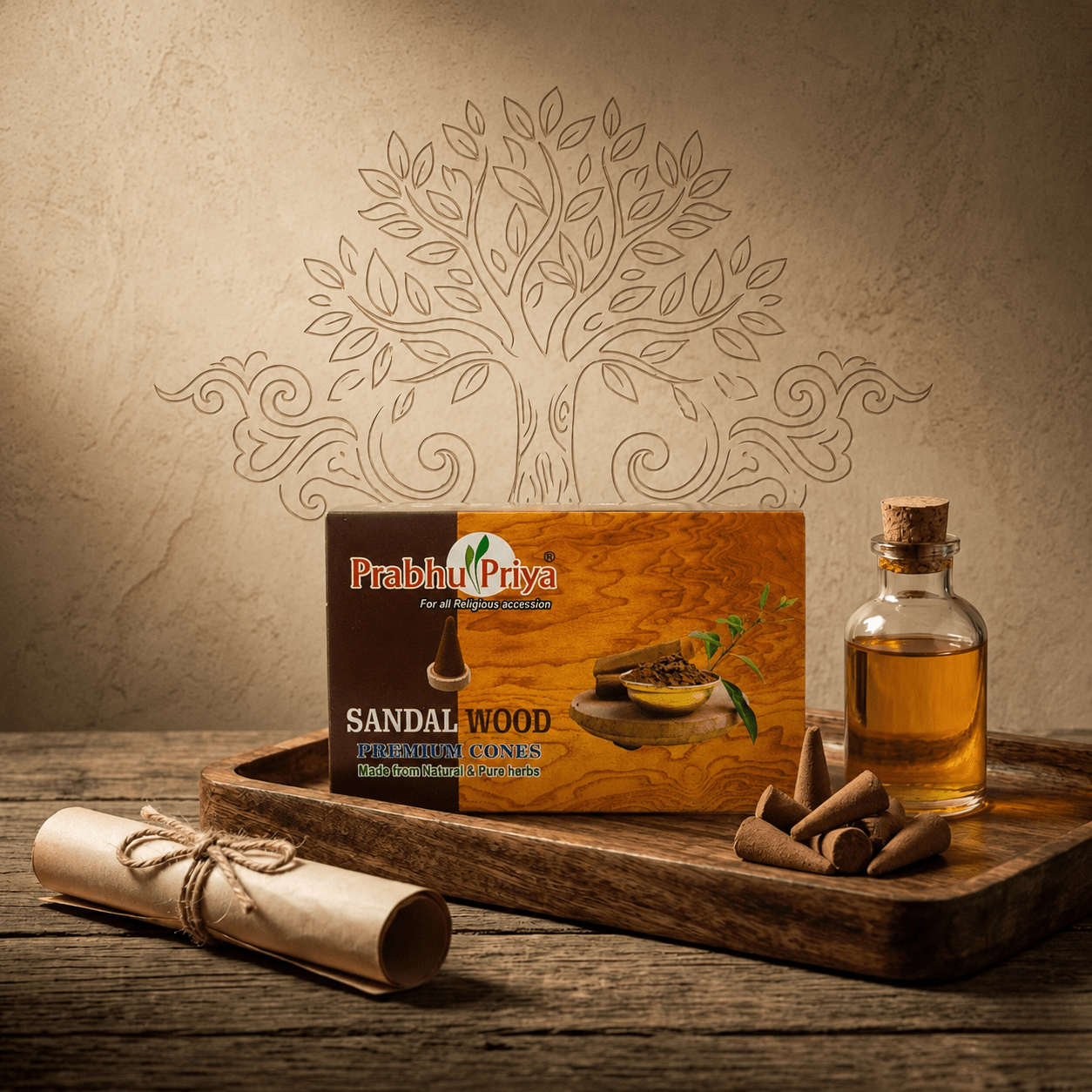 SANDALWOOD CONES (40 GMS)