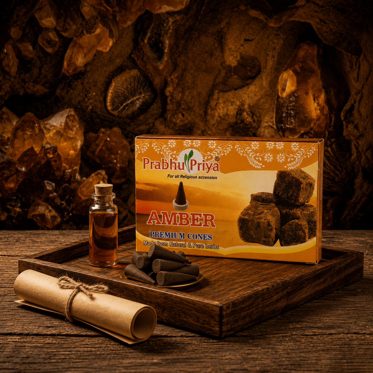 AMBER CONES (40 GMS)
