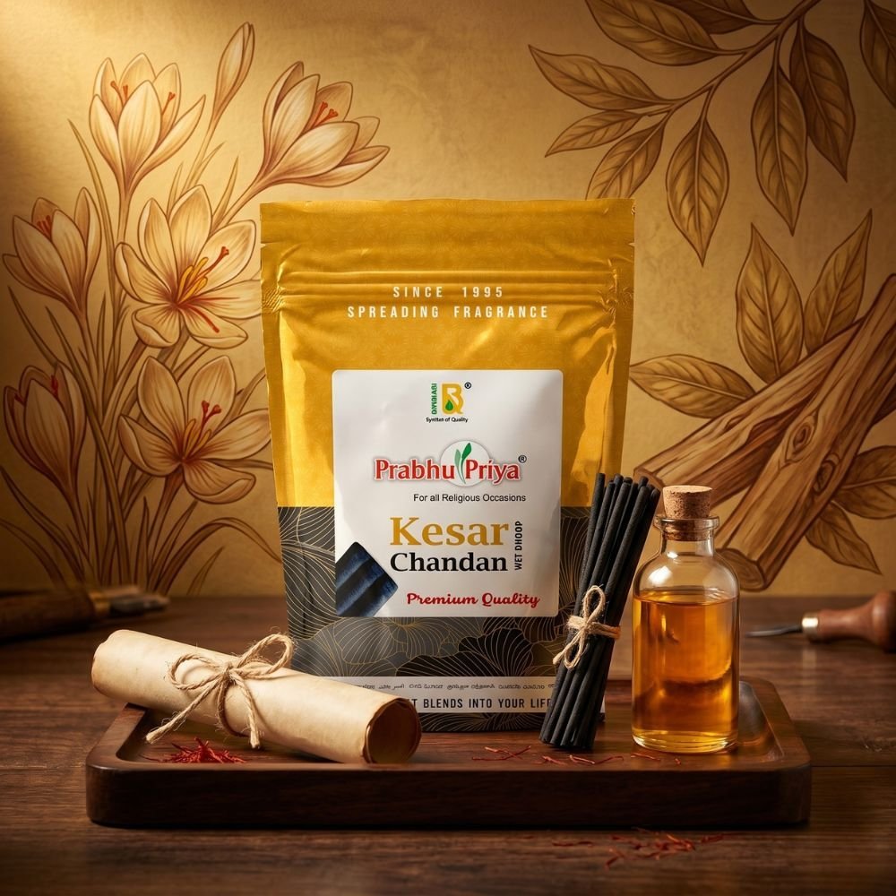 KESAR CHANDAN WETT  DHOOP ZIPPER PACK (10 STICKS)
